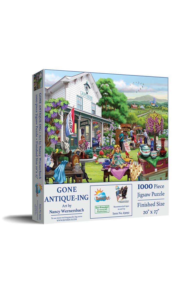 Gone Antique-ing 1000 piece Jigsaw Puzzle for Adults, Main, color, Multicolor