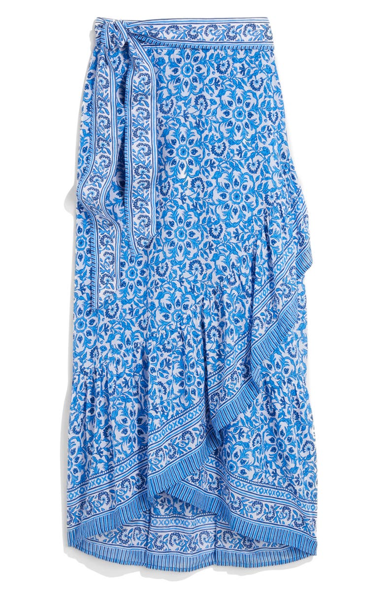 vineyard vines Katama Faux Wrap Maxi Skirt, Main, color, 