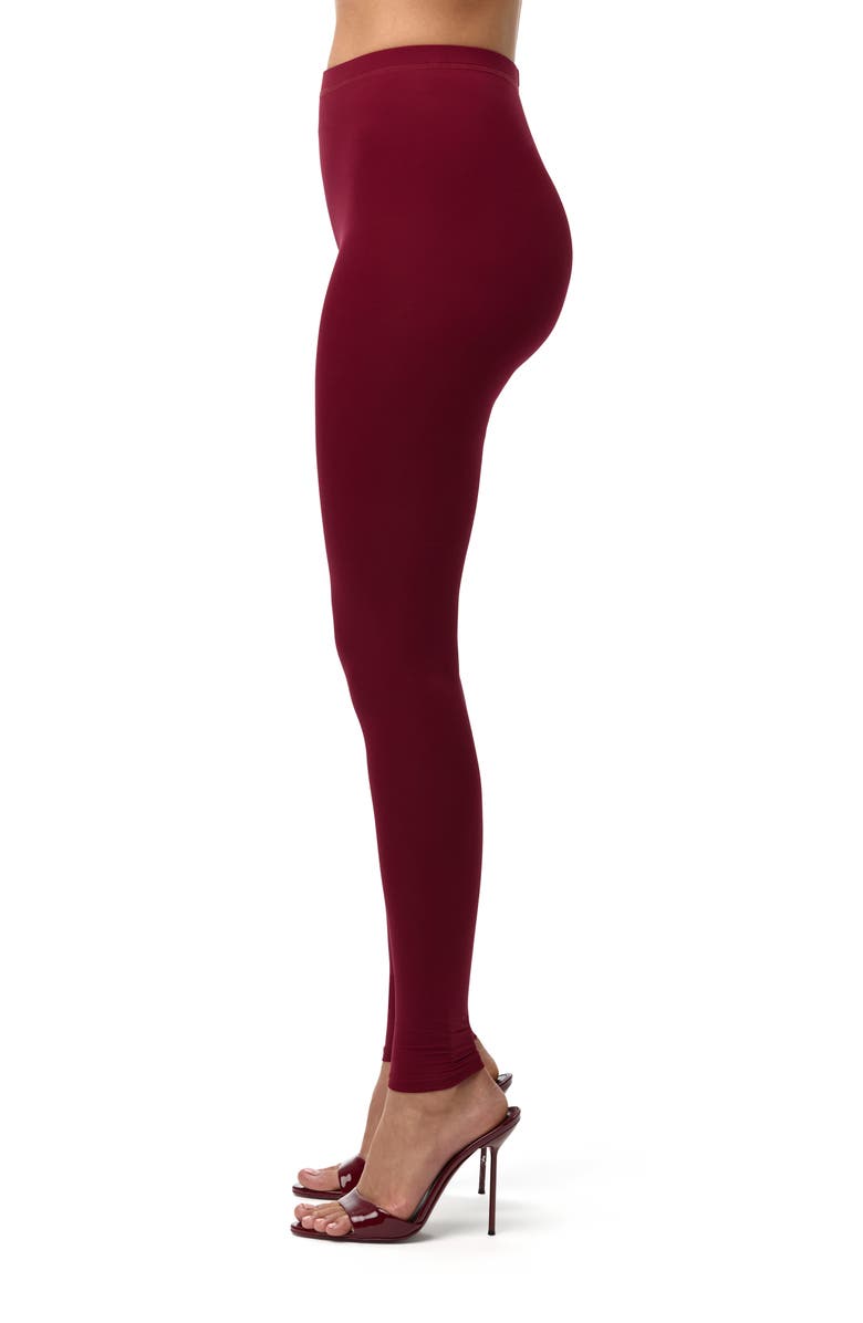 Naked Wardrobe High Waist Leggings, Alternate, color, Sangria