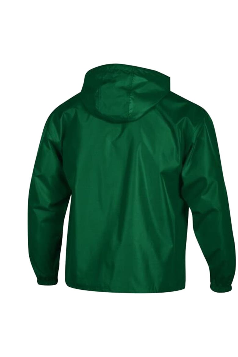 Men's Champion Green New York Jets Packable Hooded Windbreaker Half-Zip Jacket, Alternate, color, Green