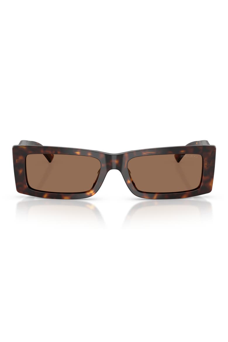 Lennon 54mm Polarized Rectangular Sunglasses, Main, color, HAVANA/ DARK BROWN