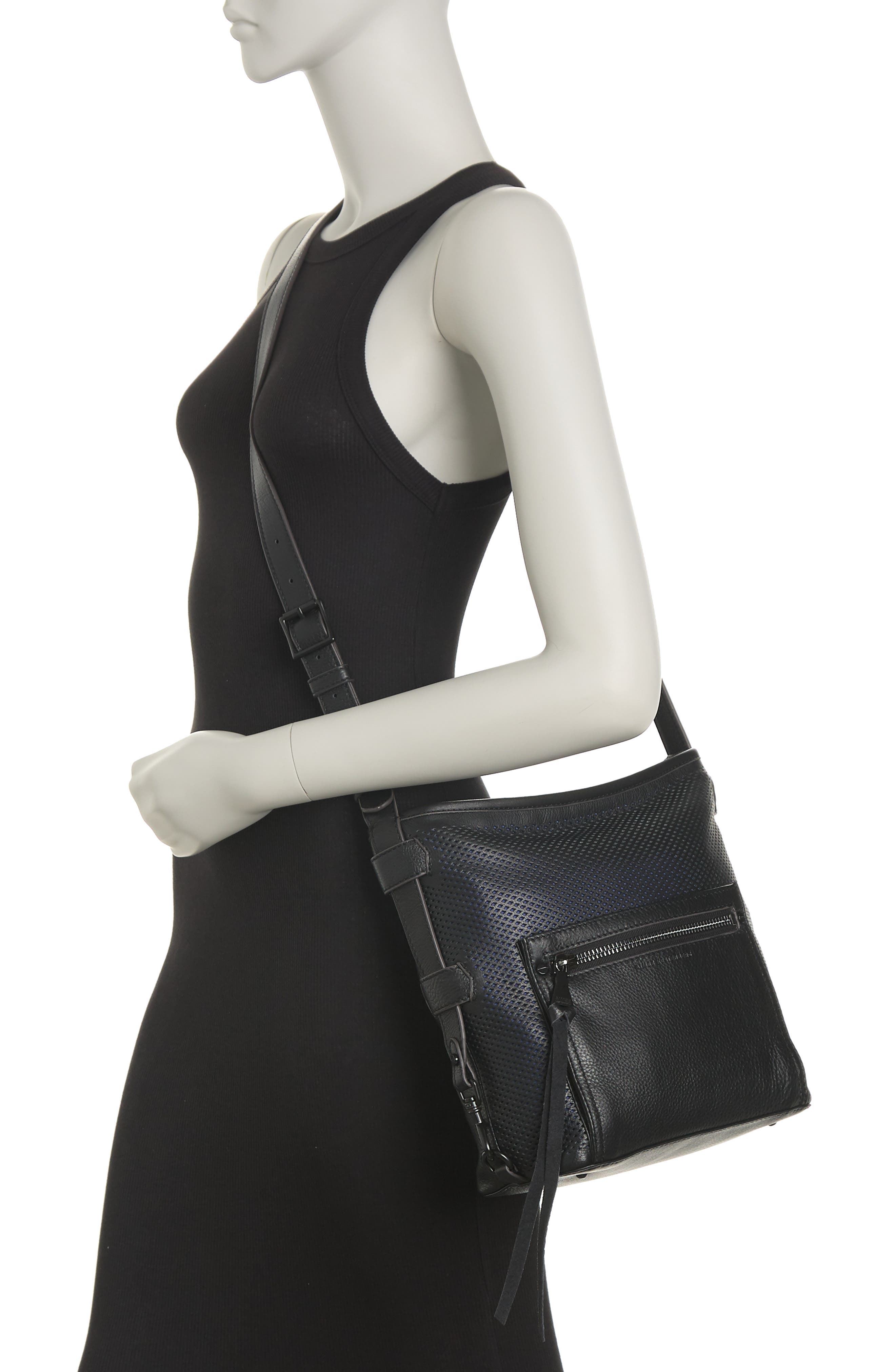Aimee Kestenberg Misfit Perforated Leather Crossbody Bag, Alternate, color, 