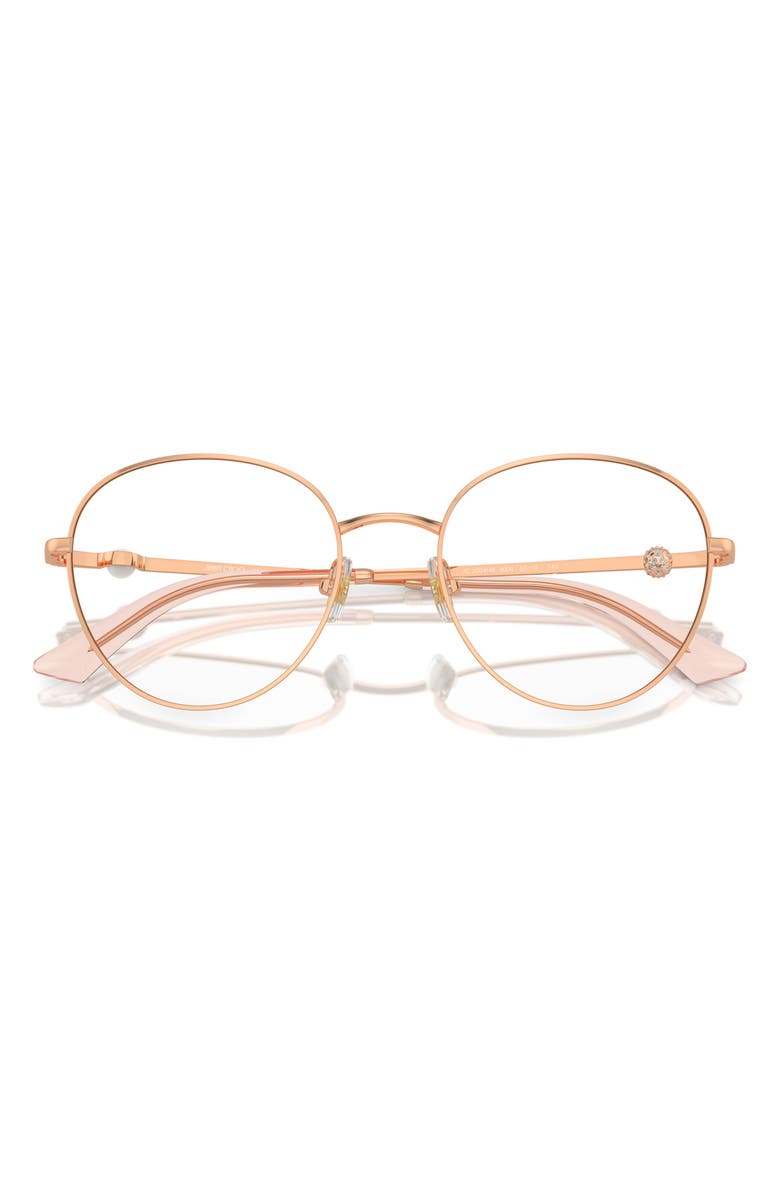 Jimmy Choo 52mm Round Optical Glasses, Alternate, color,