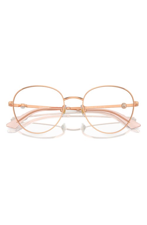 Jimmy Choo 52mm Round Optical Glasses In Gold