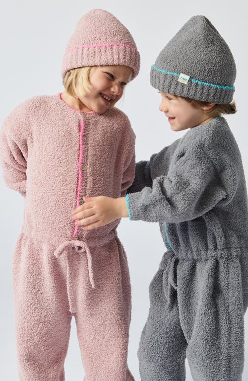 7 A.m. Enfant Kids' Fuzzy Beanie In Ash Rose