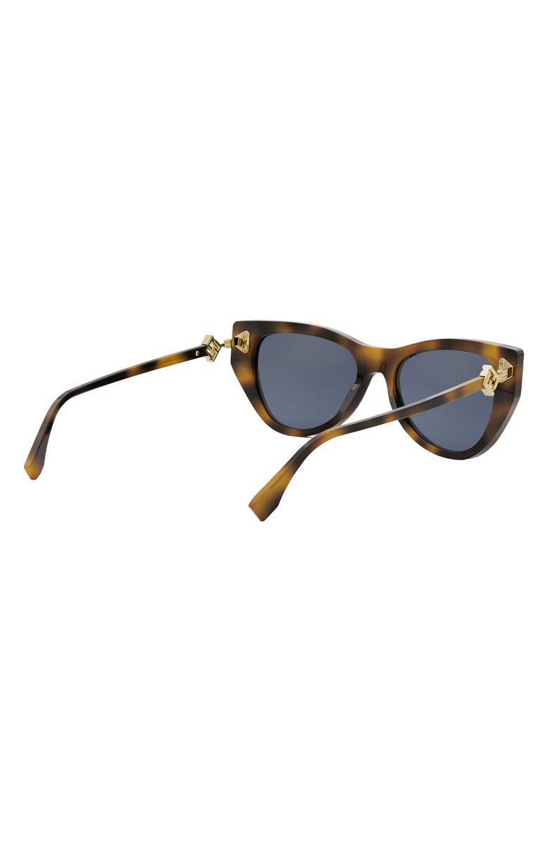 Fendi 'Fendi Diamonds 54mm Cat Eye Sunglasses, Alternate, color, Blonde Havana / Blue