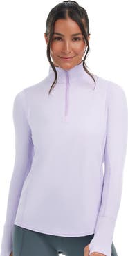 BloqUV Women's Long Sleeve Sun and UV Protection Relaxed Mock Zip Top