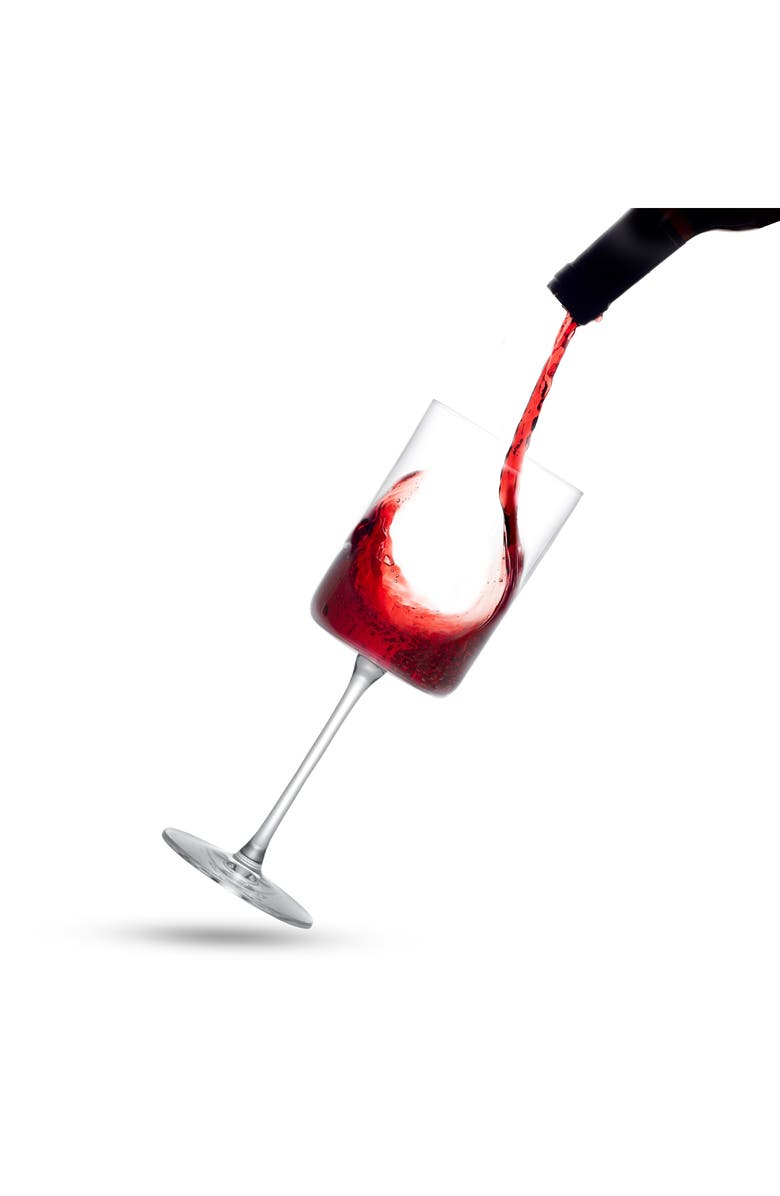 JoyJolt Claire Set of 2 Red Wine Glasses, Alternate, color, Clear