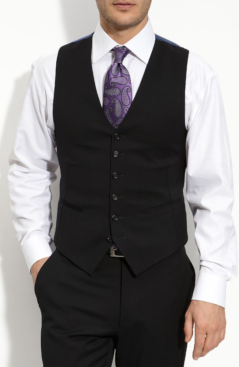 John Varvatos Star USA Wool Front Vest, Alternate, color, 