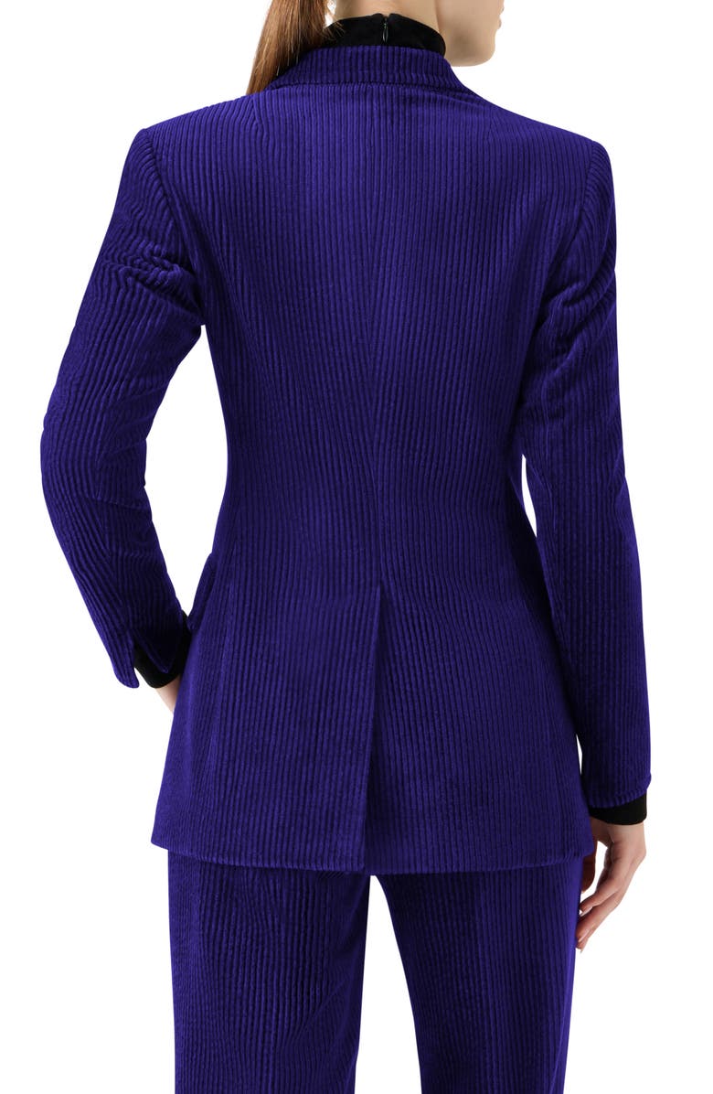 Akris punto Washed Corduroy Boyfriend Blazer, Alternate, color, Ultra Violet