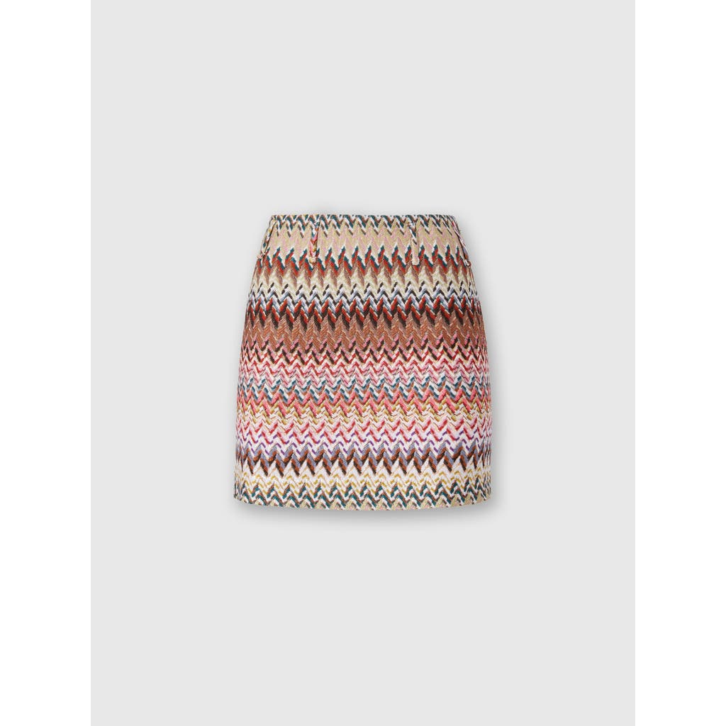 Missoni Mini Skirt With Zigzag Pattern In Multi