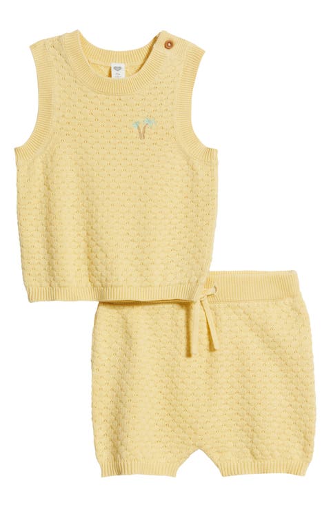 Cotton Knit Sweater Tank & Shorts Set (Baby)