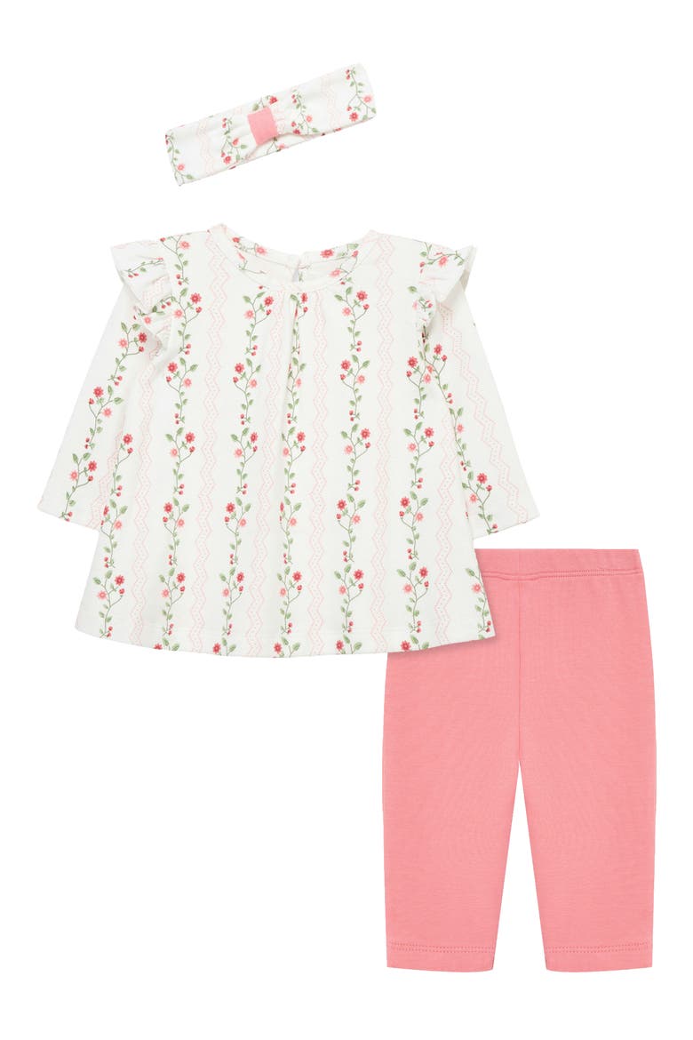 Print Tunic, Leggings & Headband Set, Main, color, PINK