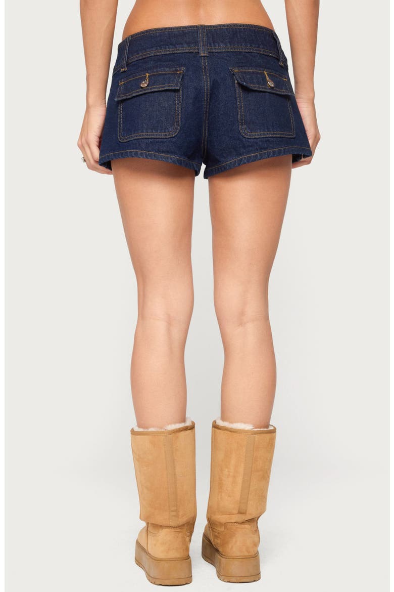 Keinan Low Rise Denim Shorts, Alternate, color, DARK-BLUE