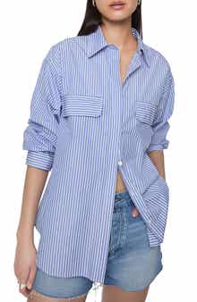 Rebecca Minkoff Skylar Stripe Poplin Button-Up Shirt