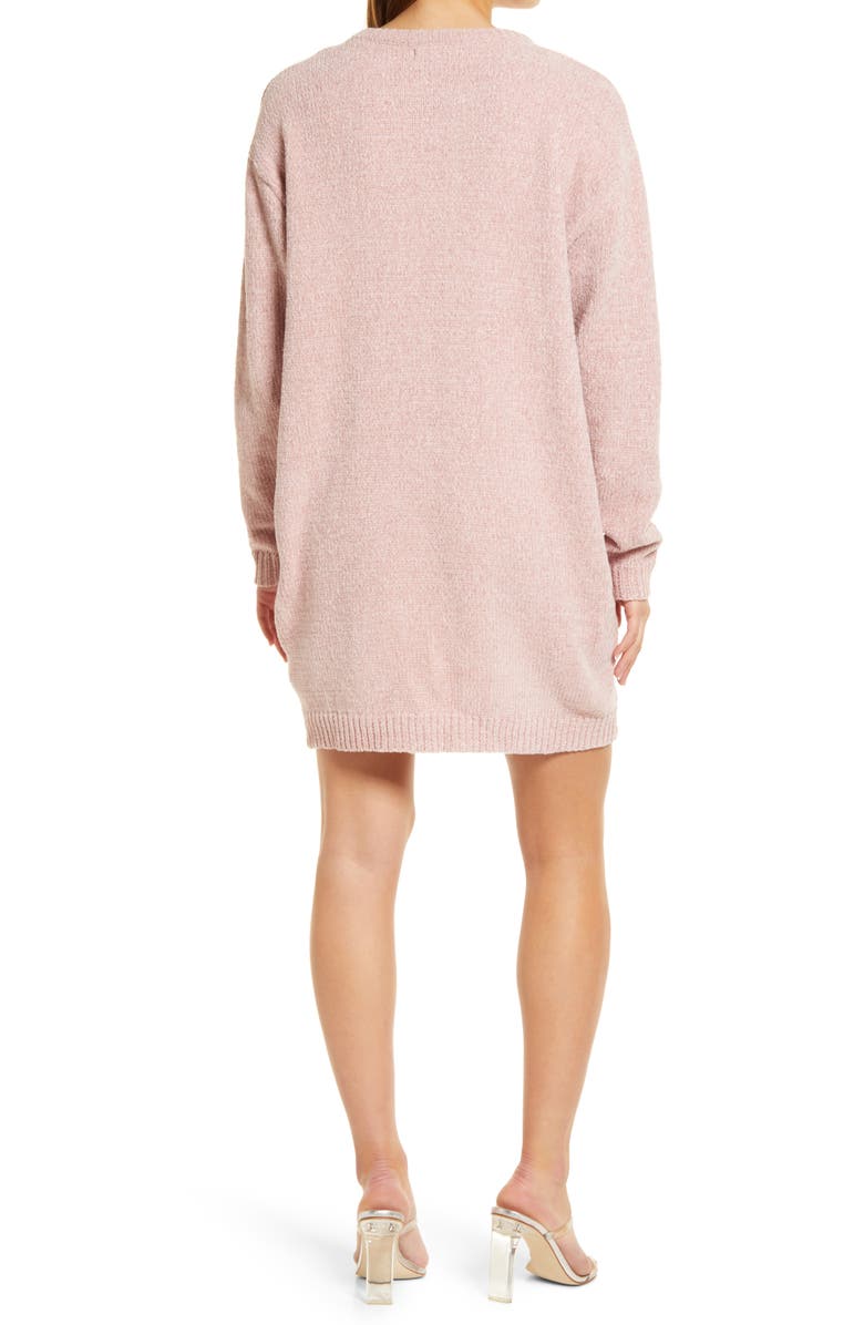 Lulus Sunday Afternoon Long Sleeve Chenille Sweater Dress, Alternate, color, 
