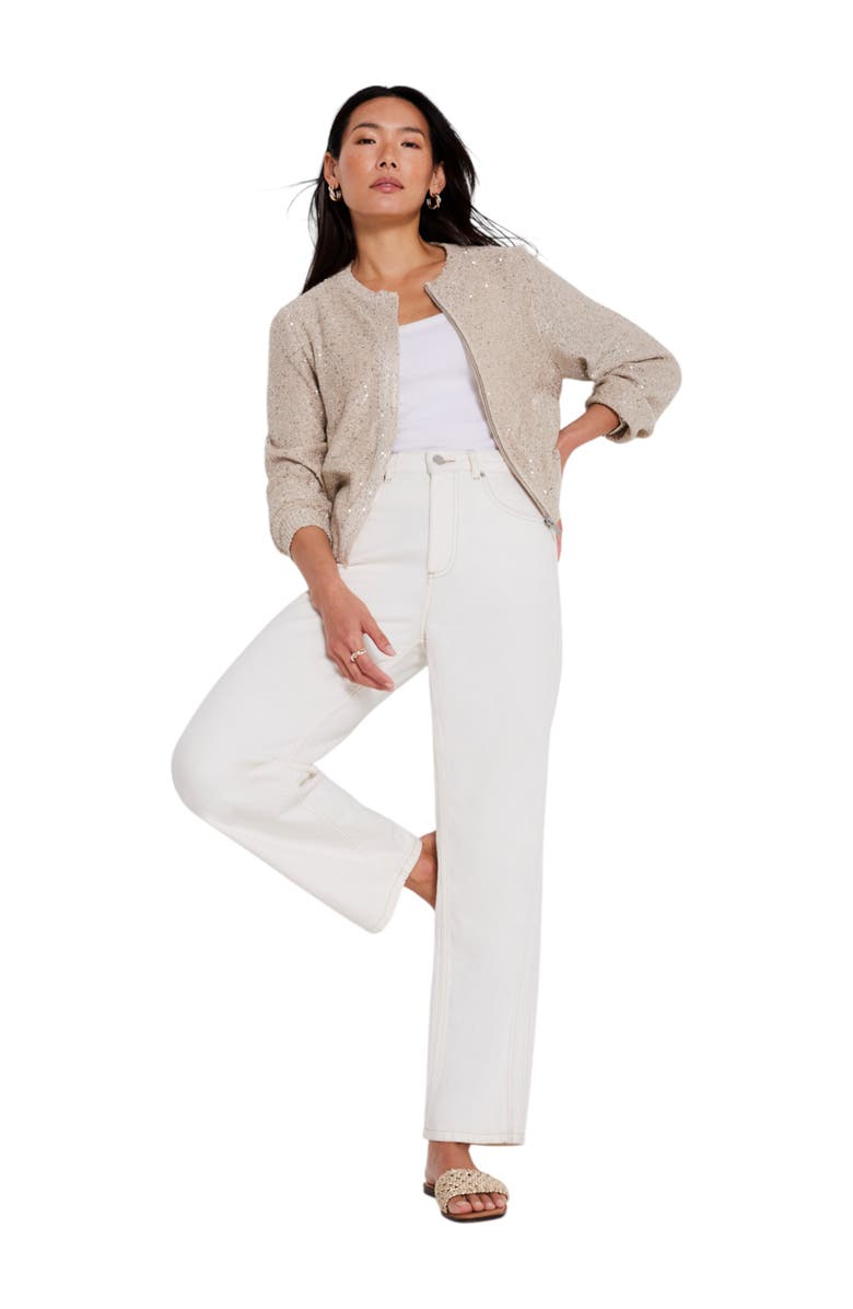 MINT VELVET Sequin Knit Jacket, Alternate, color, 