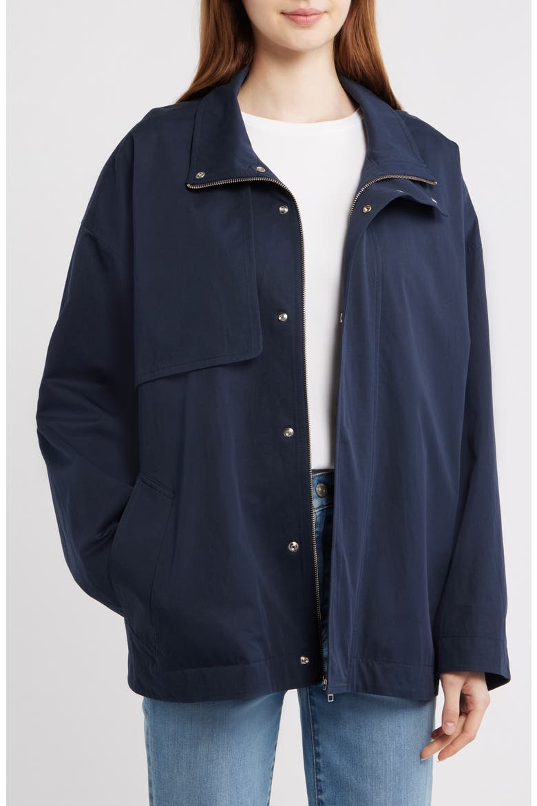 The Short Field Trench Jacket, Alternate, color, NAVY