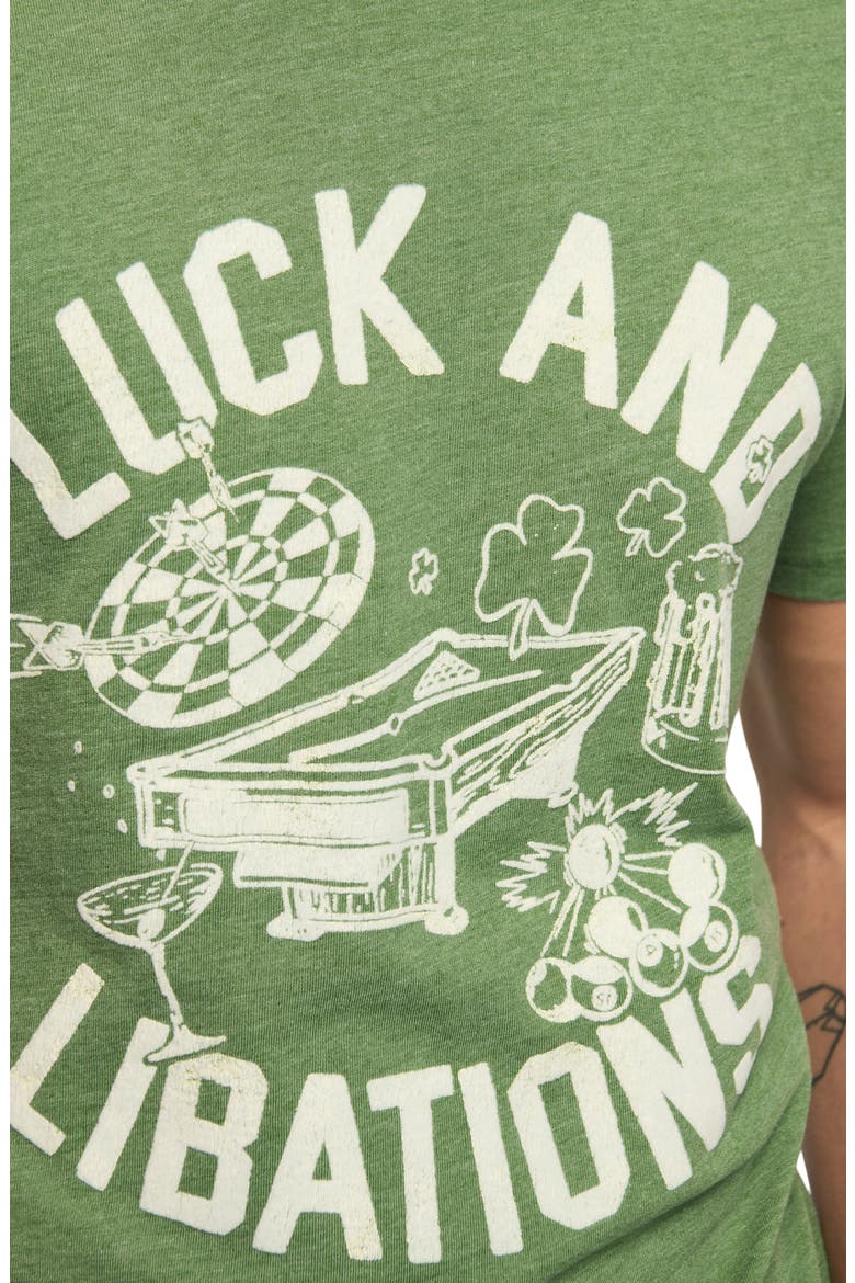 Luck and Libations Graphic Tee, Alternate, color, ARTICHOKE GREEN