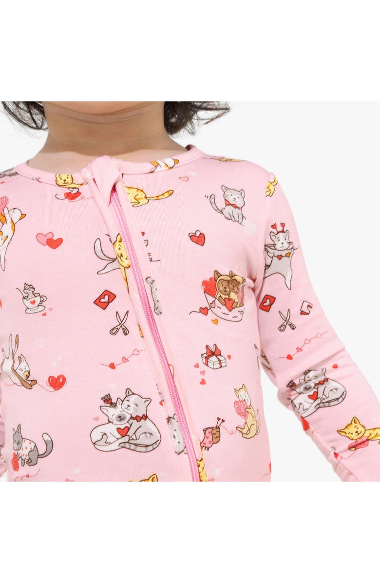 Bellabu Bear Baby Valentines Kittens Convertible Footie, Alternate, color, Valentines Kittens