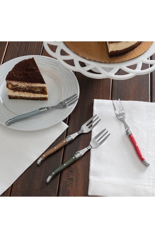 French Home Laguiole 4-piece Cake Fork Set In Red
