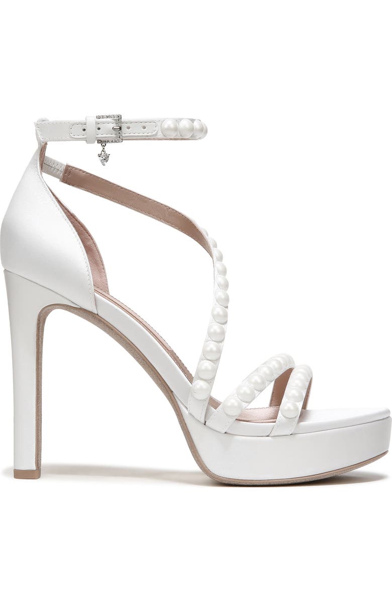 Naturalizer Pnina Tornai for Naturalizer Love3 Ankle Strap Platform Sandal, Alternate, color, White Fabric