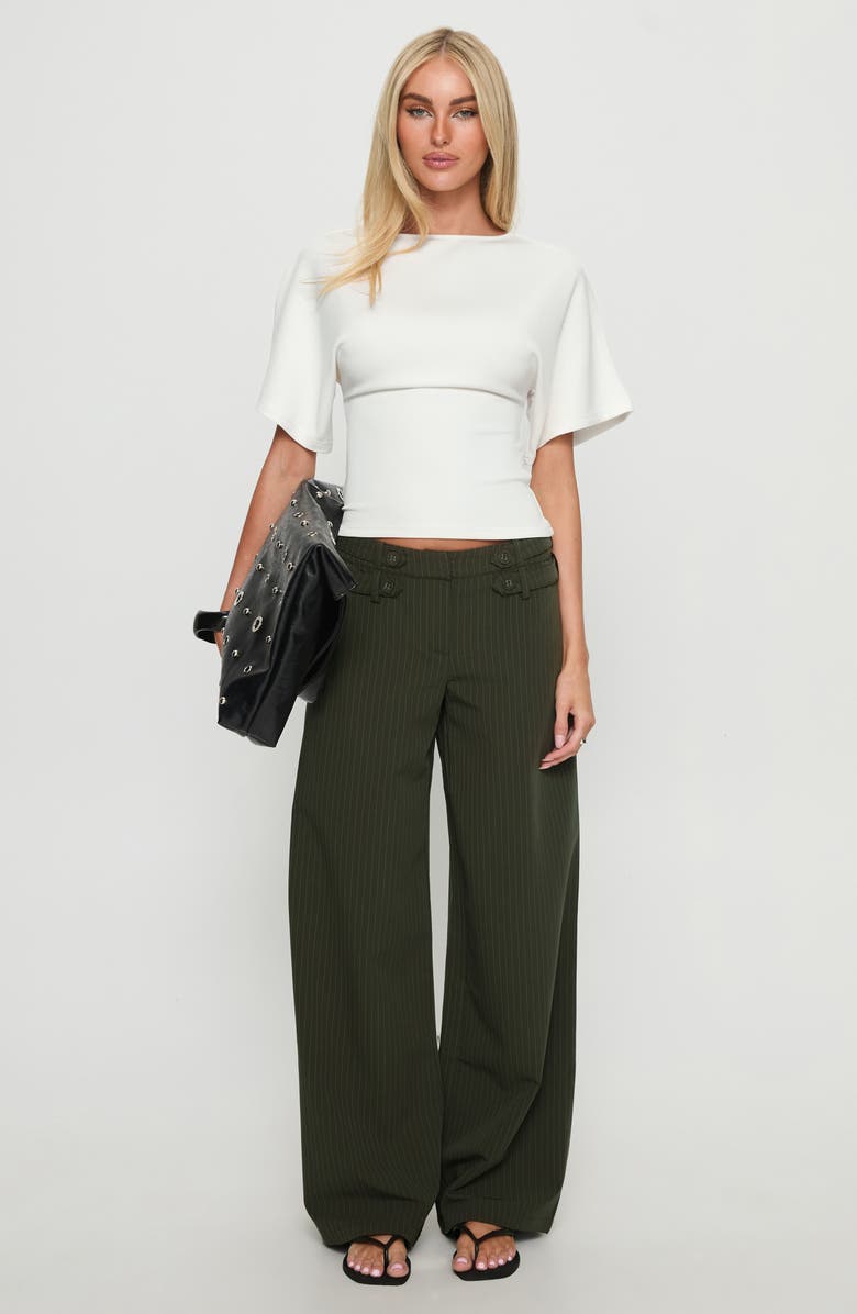 Princess Polly Arazia Crop Dolman Sleeve Knit Top, Alternate, color, White