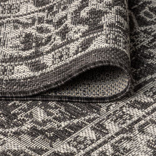 Jonathan Y Palazzo Vine And Border Textured Weave Octagon Indoor/outdoor Area Rug In Gray