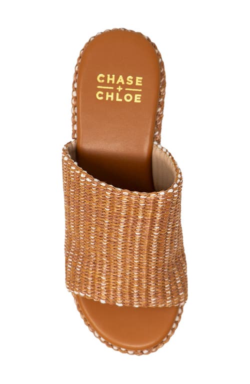 Chase & Chloe Chase And Chloe Evani Raffia Wedge Platform Sandal