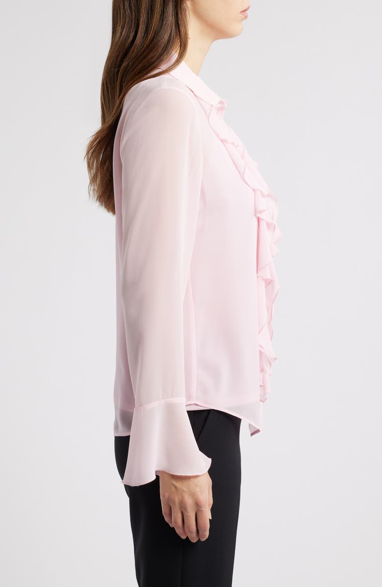 Anne Klein Ruffle Front Shirt, Alternate, color, 