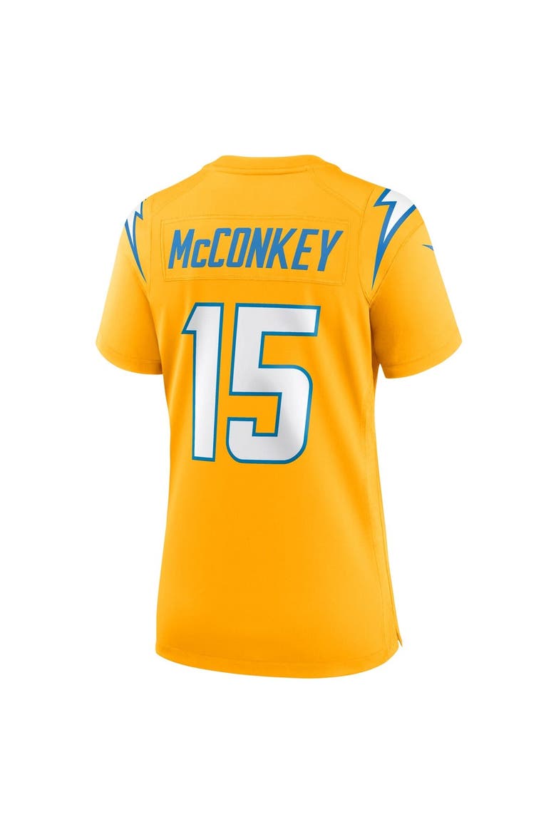 Women's Nike Ladd McConkey Gold Los Angeles Chargers Alternate Charger Power Game Jersey, Alternate, color, Gold