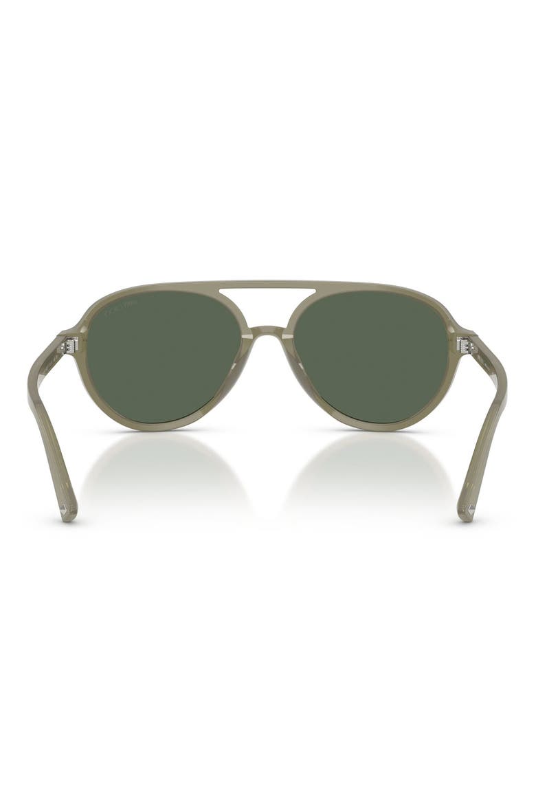 55mm Pilot Sunglasses, Alternate, color, OPALINE GREEN / DARK GREEN
