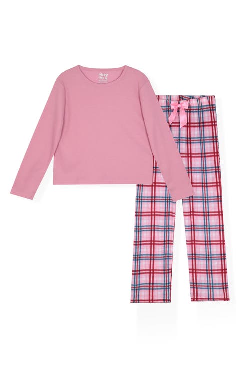 Kids' Long Sleeve Thermal & Plaid Pajama Pants Set (Big Kid)