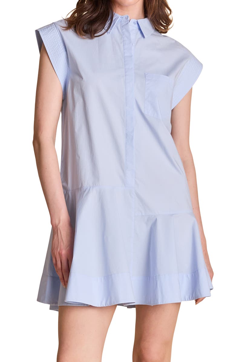 English Factory Cap Sleeve Minidress, Alternate, color, Powder Blue