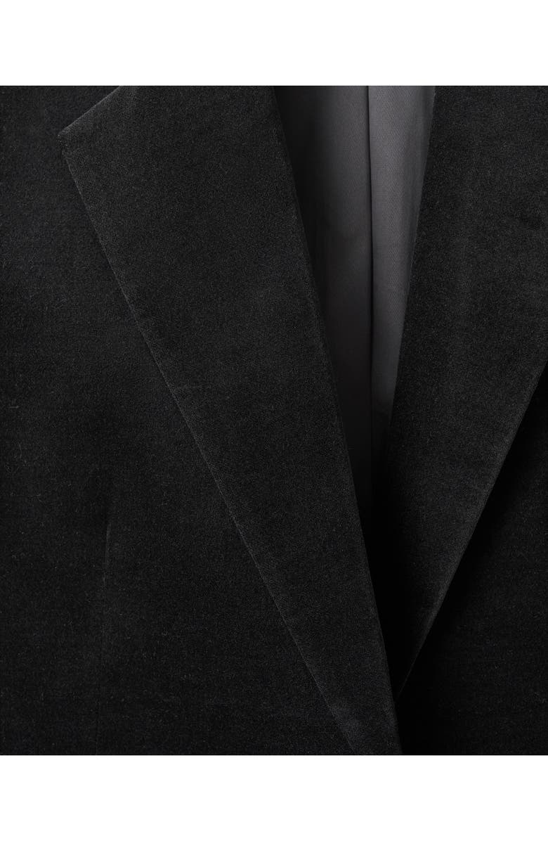 MANGO Stretch Velveteen Jacket, Alternate, color, Black