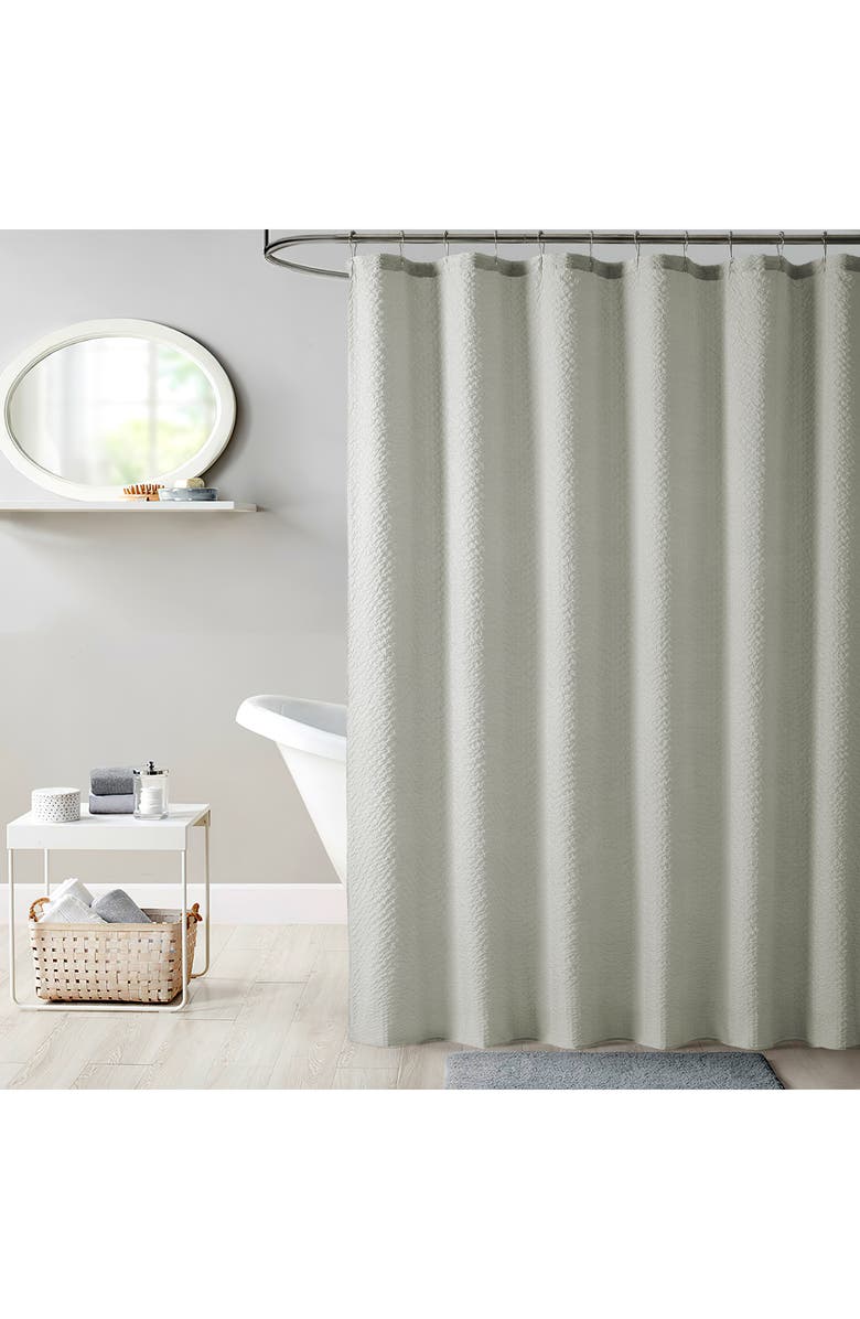 DAINTY HOME Textured Shower Curtain, Main, color,