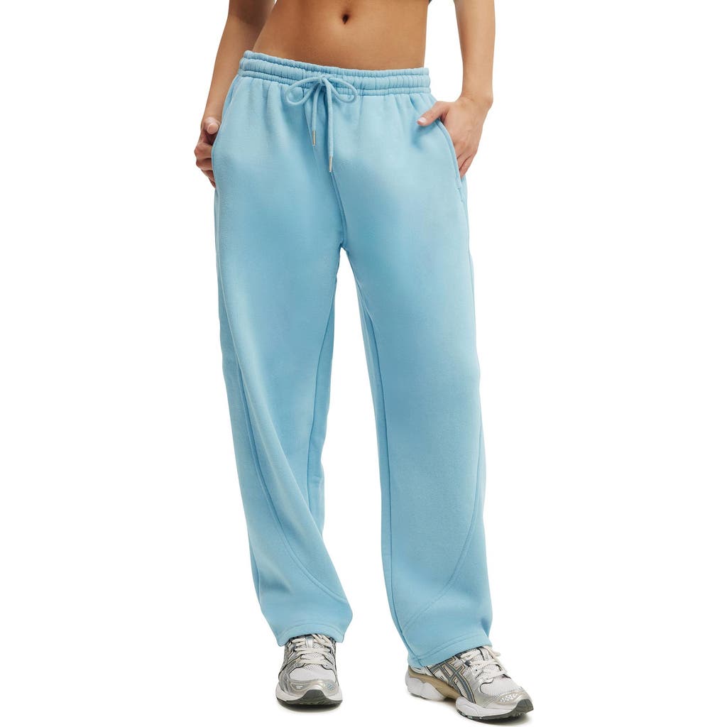 Cotton On Body Active Plush Essential Barrel Sweatpant In Blue