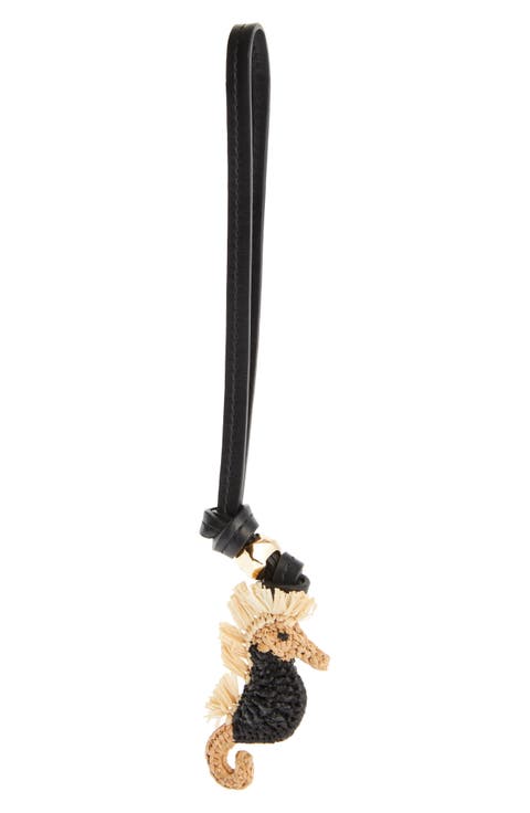 Seahorse Raffia Bag Charm