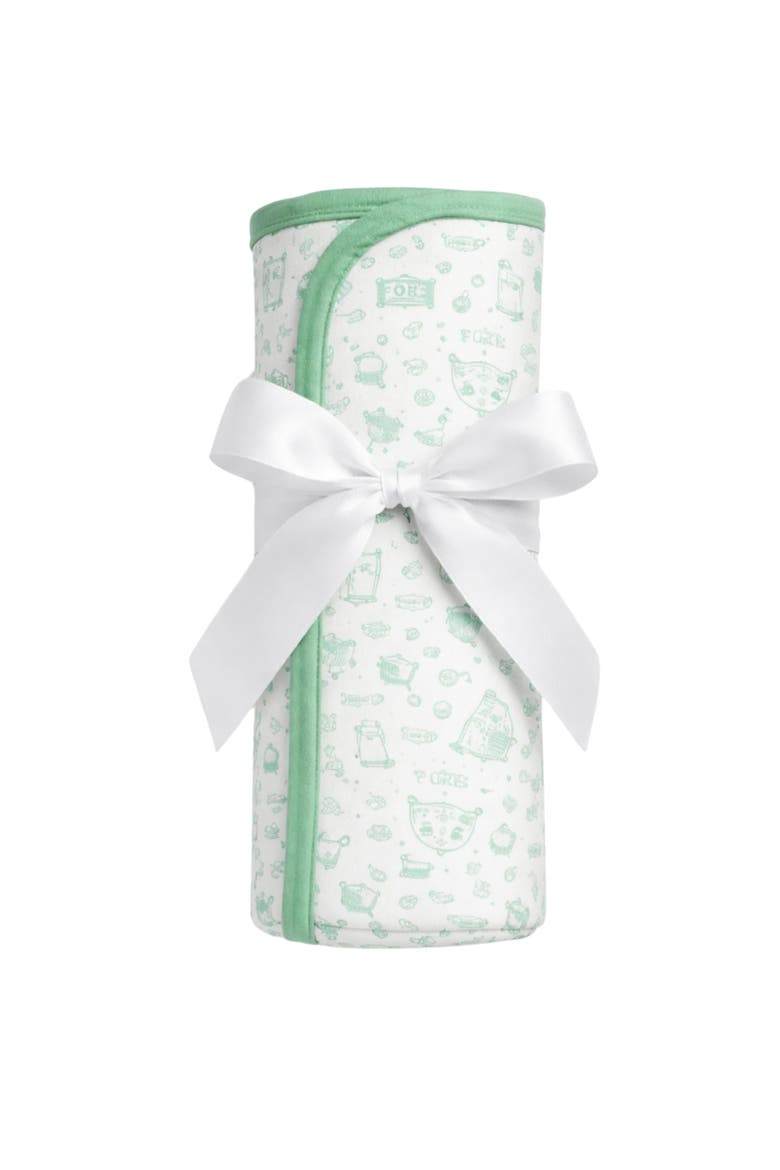 Golf Print Blanket, Main, color, Green/White
