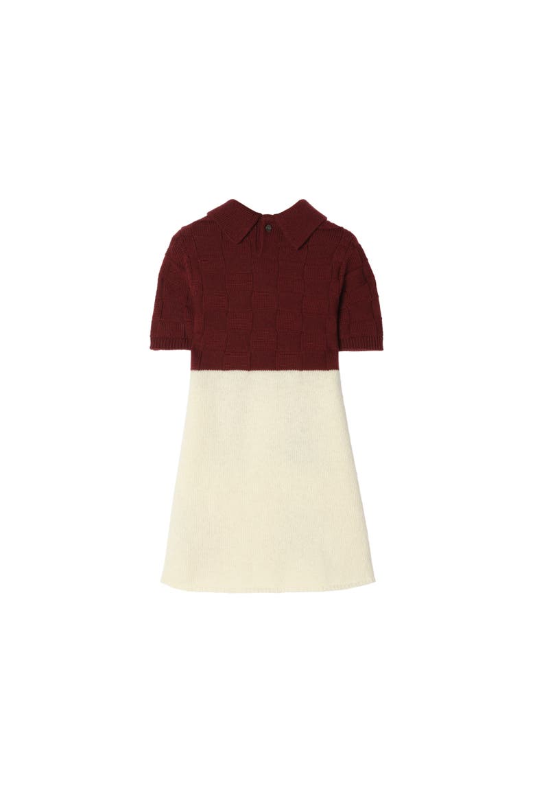 Townhouse Bear Wool Cashmere Dress, Alternate, color, Claret red