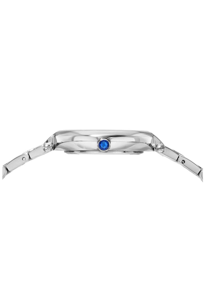 Women's Madison Guilloche Stainless Steel Bracelet Watch, 29mm, Alternate, color, SILVER/ TURQUOISE