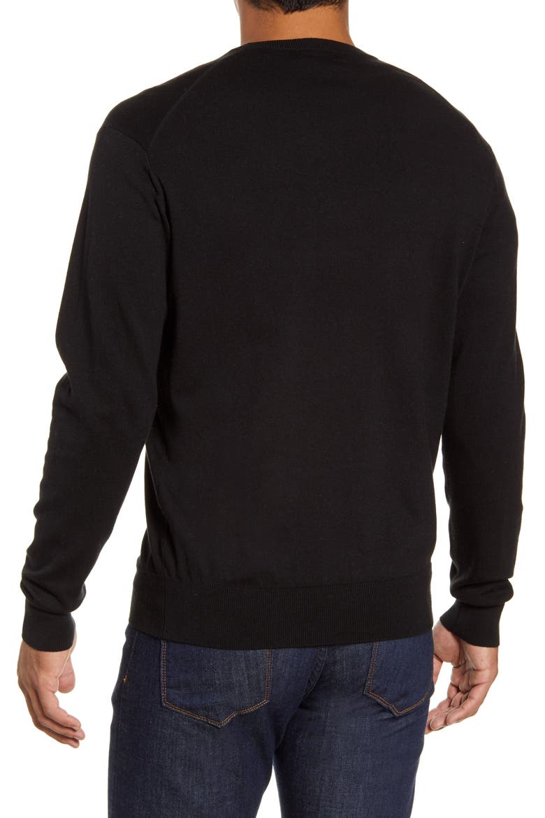 Crown Crewneck Sweater, Alternate, color, BLACK