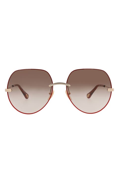 58mm Round Sunglasses