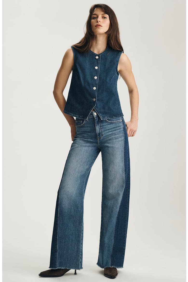 Jemy Denim Vest, Alternate, color, DARK BRUSHED CLASSIC