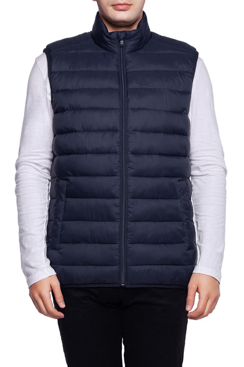 Lightweight Puffer Vest, Main, color, Navy