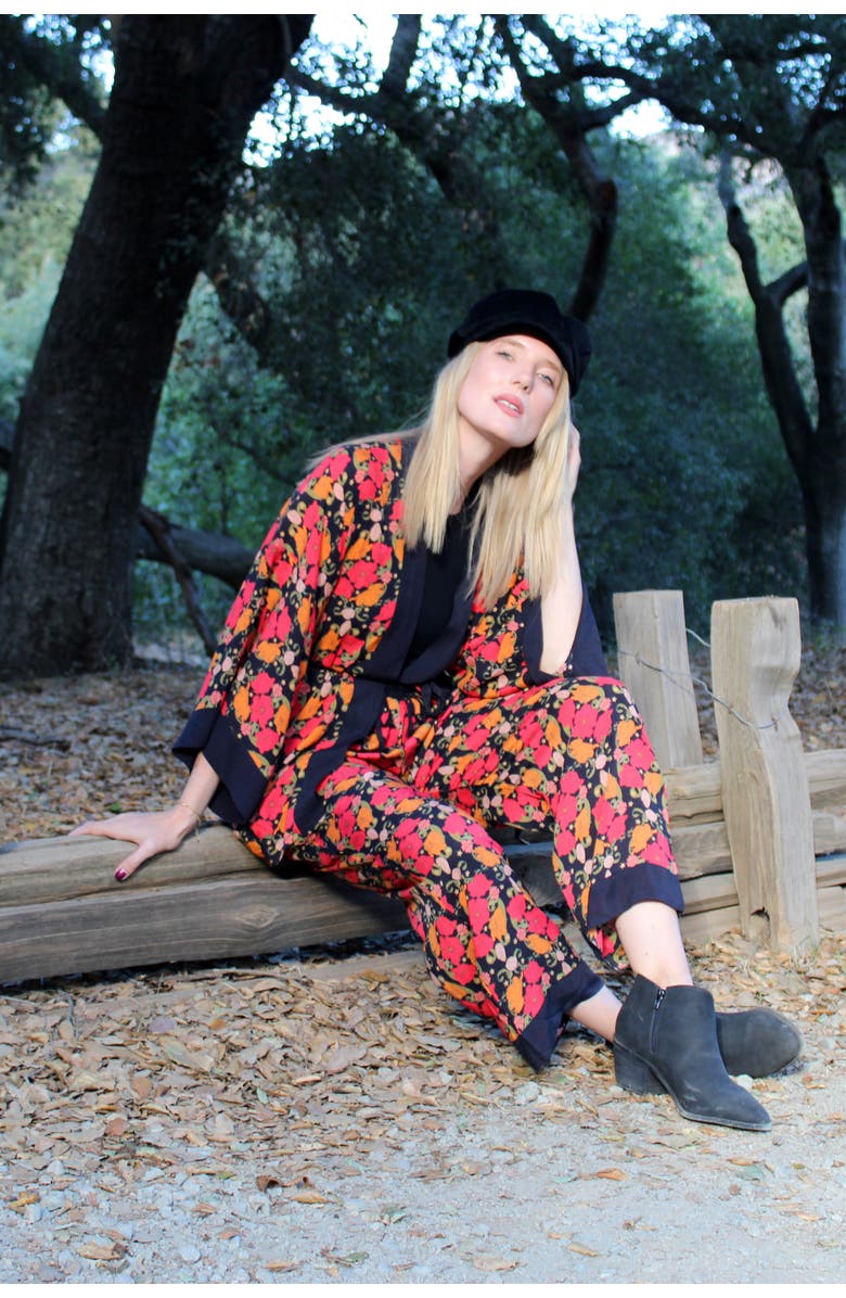 Henelle Lounge Pant, Alternate, color, Night Bloom