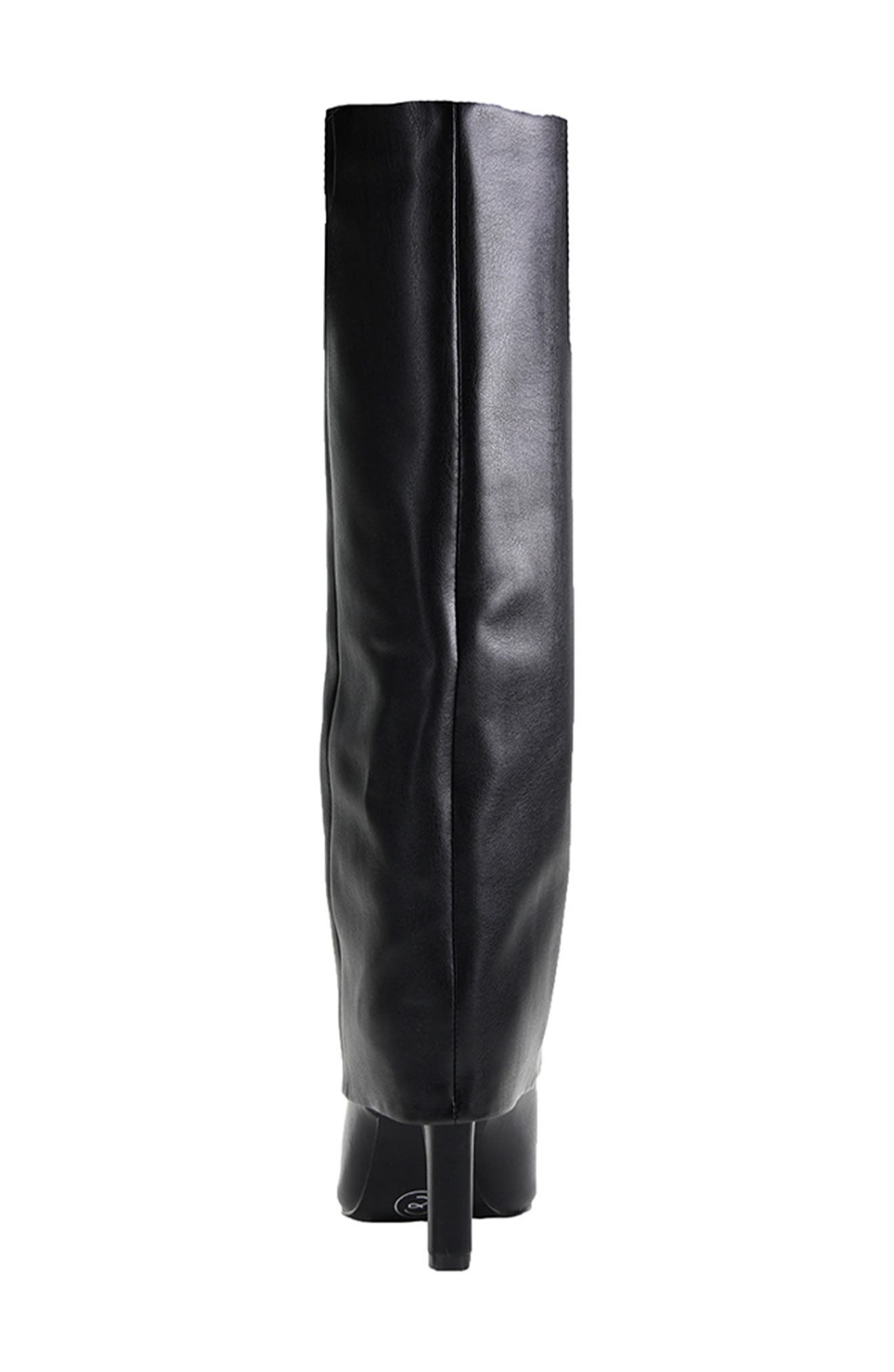 Chinese Laundry Fave Foldover Shaft Pointed Toe Knee High Boot, Alternate, color, Black
