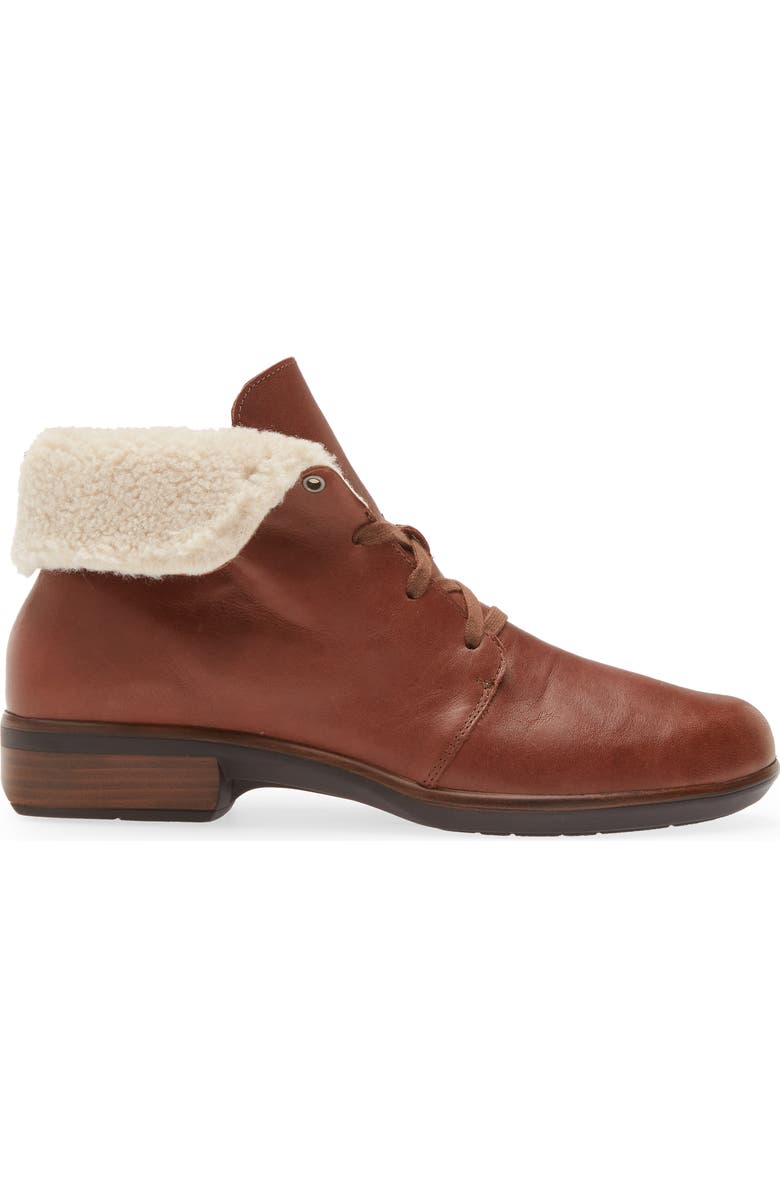 Naot Pali Faux Shearling Lined Bootie, Alternate, color, Soft Chestnut Leather
