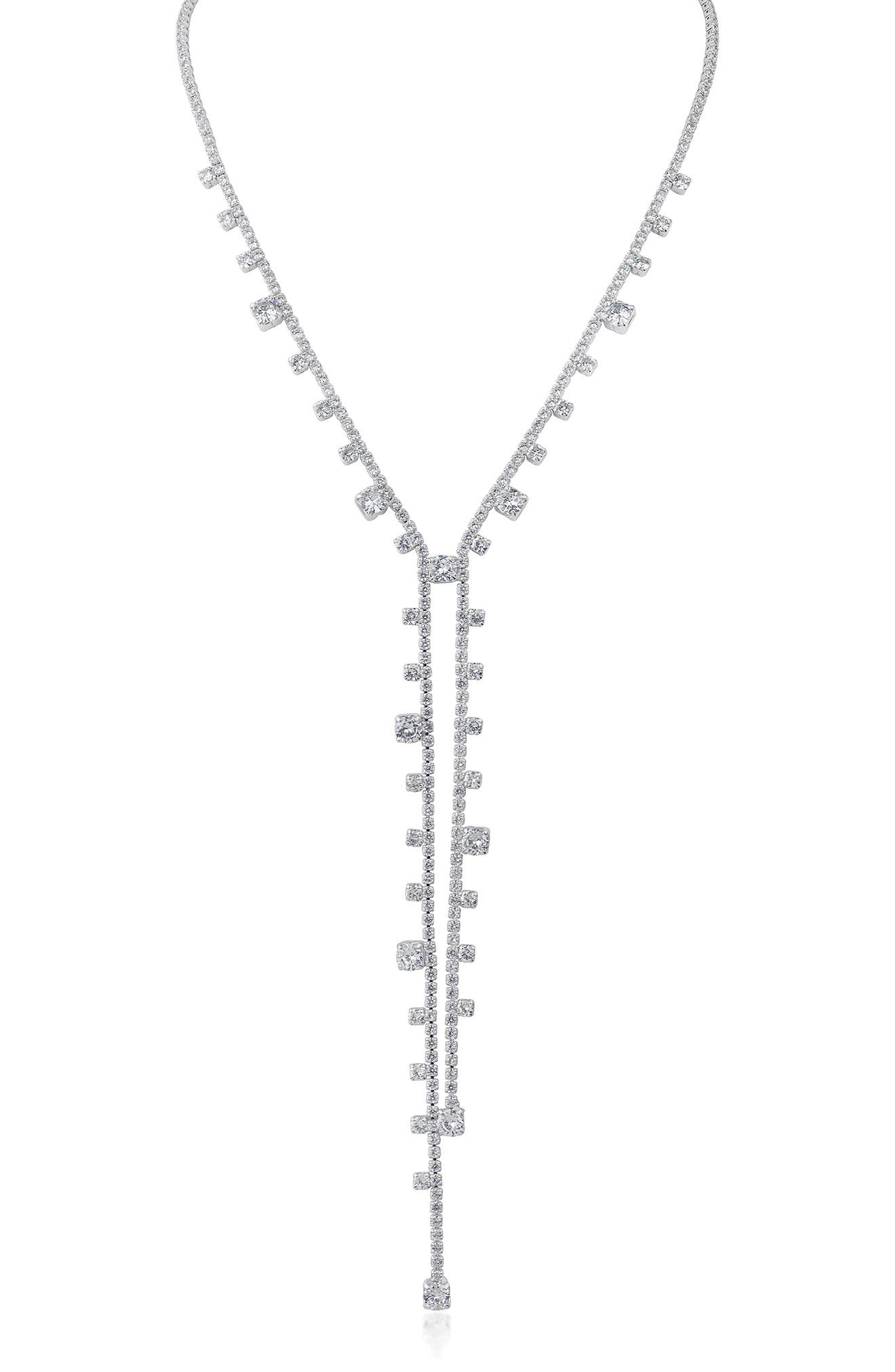 CZ by Kenneth Jay Lane Cubic Zirconia Double Y-Necklace