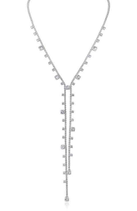 Cubic Zirconia Double Y-Necklace